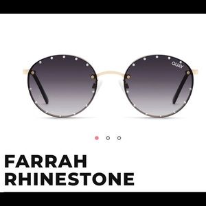 NWT Quay Farrah Rhinestone sunglasses